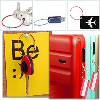 Amazon.co.jp: [Mawaki] ワイヤーキーホルダー 24本セット